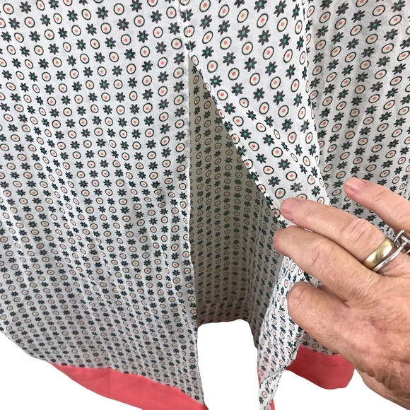 NWT Umgee Blouse Tunic XL Boho Open Slit Long Sleeve & Back Print Semi S… - Picture 5 of 13